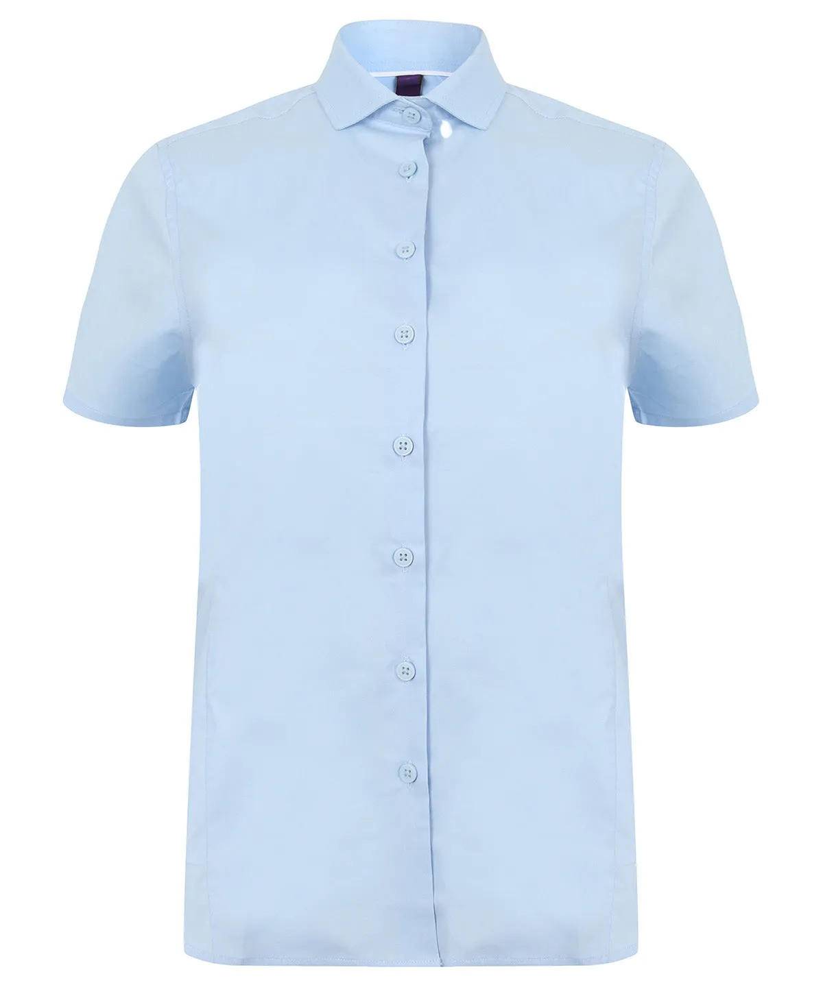 Light Blue - Women's short sleeve stretch shirt