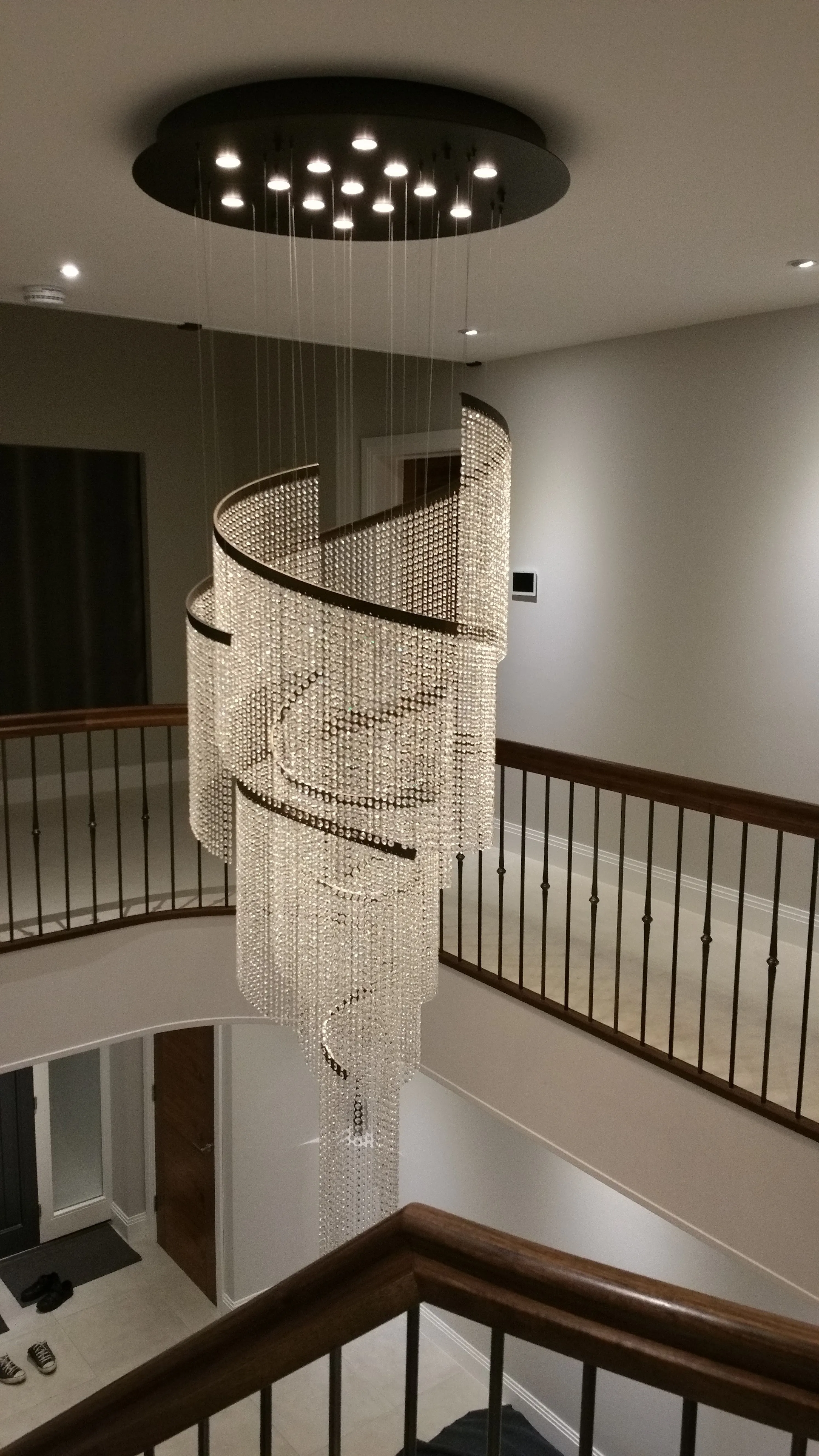 Luxurious Crystal Stairwell Chandelier