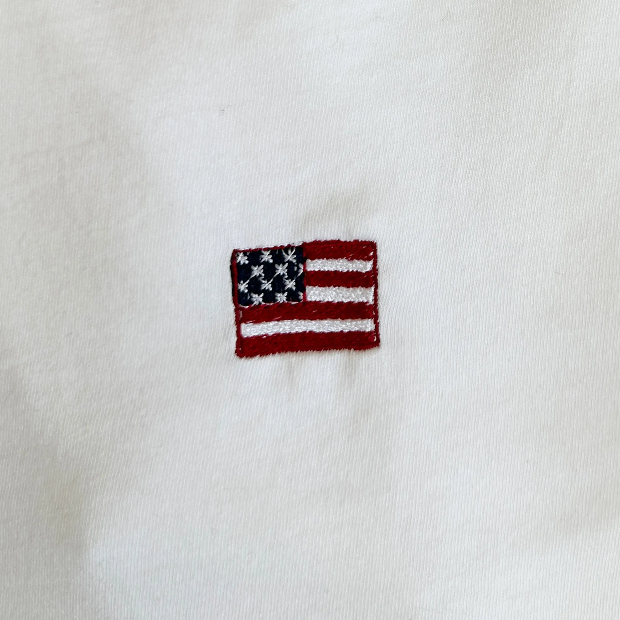 Mini American Flag Embroidered Boxy Fit Tee