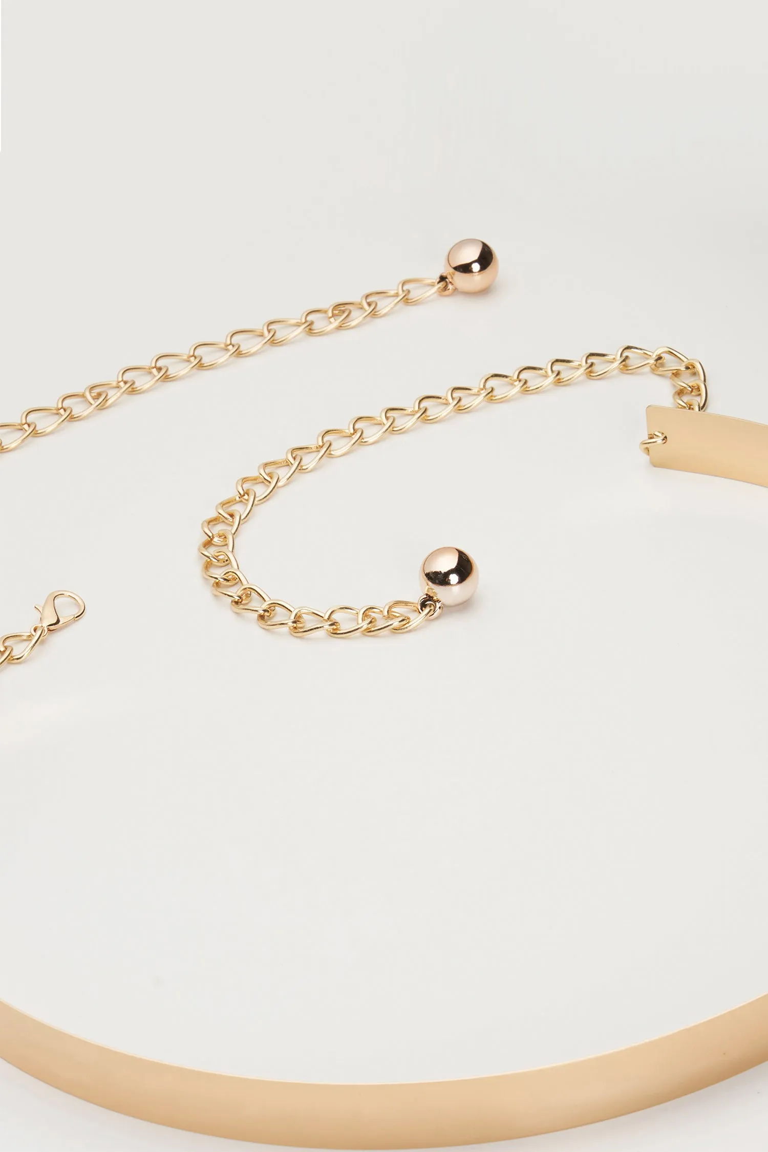 Monica Flat Waist Belt (Gold)