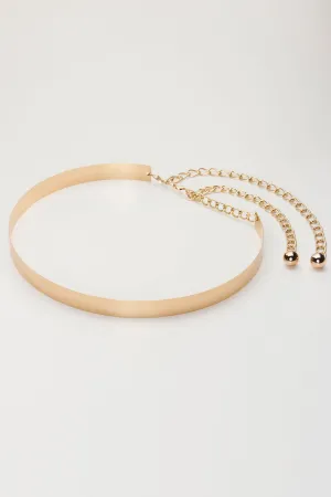 Monica Flat Waist Belt (Gold)