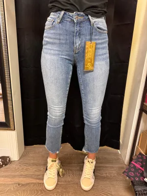 MR Raw Hem Straight Jeans