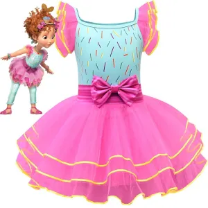 nancy Tutu Dress pink Princess Girls Birthday Party Dress Children fancy nancy Kids Unicorn Costume