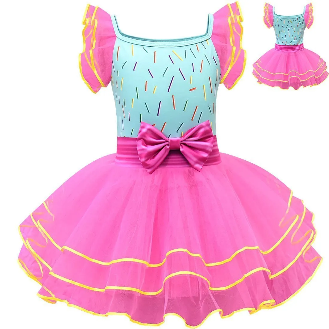 nancy Tutu Dress pink Princess Girls Birthday Party Dress Children fancy nancy Kids Unicorn Costume