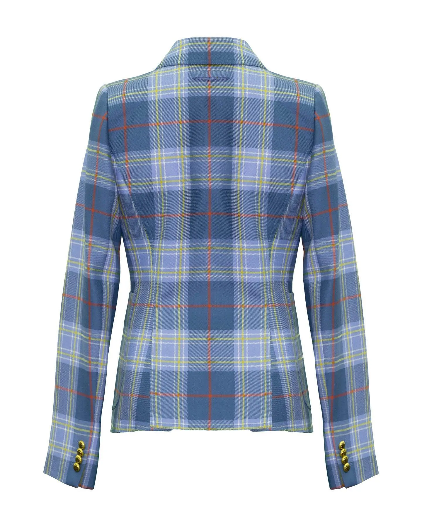 Patch Pocket Blazer Blue Tartan