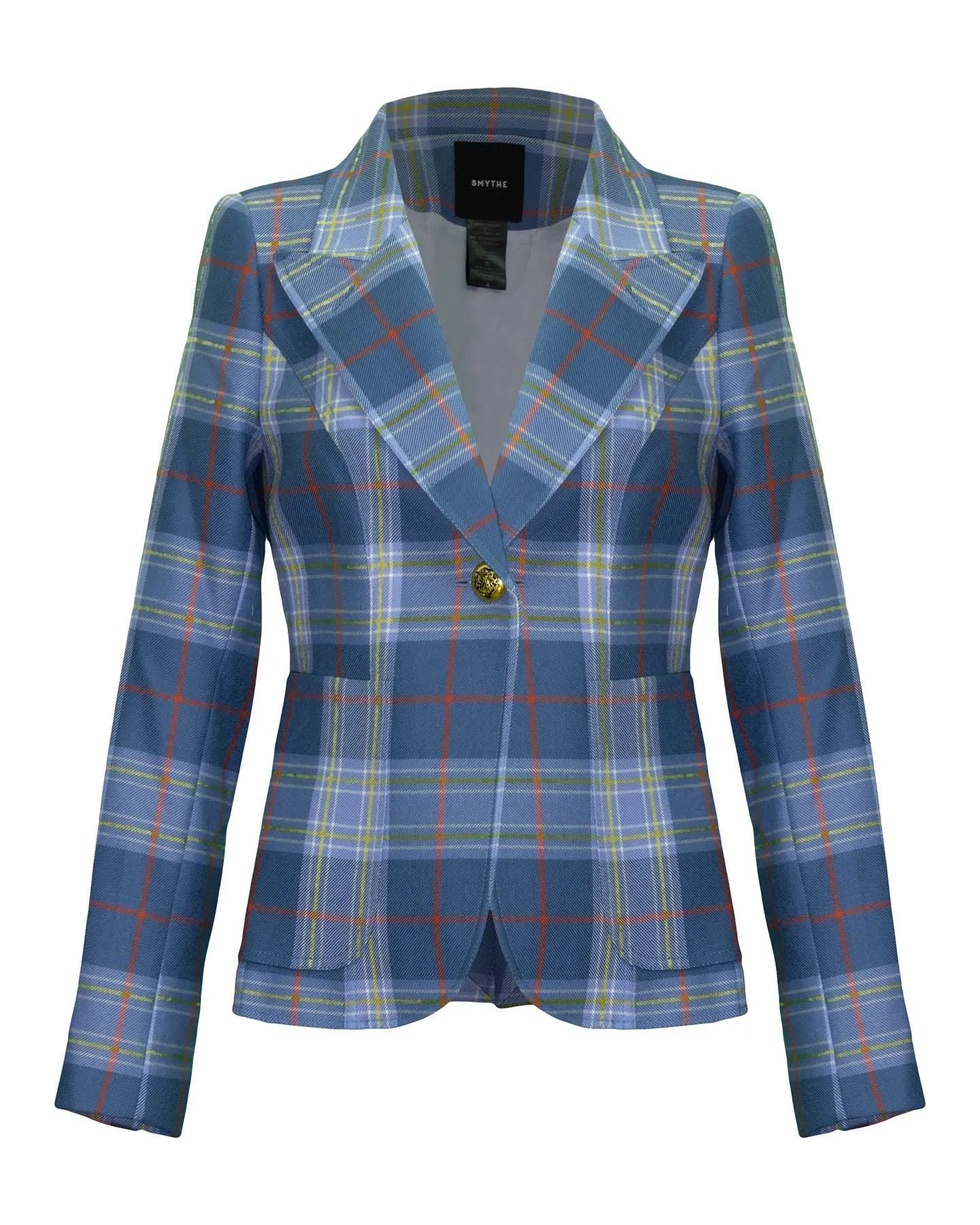 Patch Pocket Blazer Blue Tartan