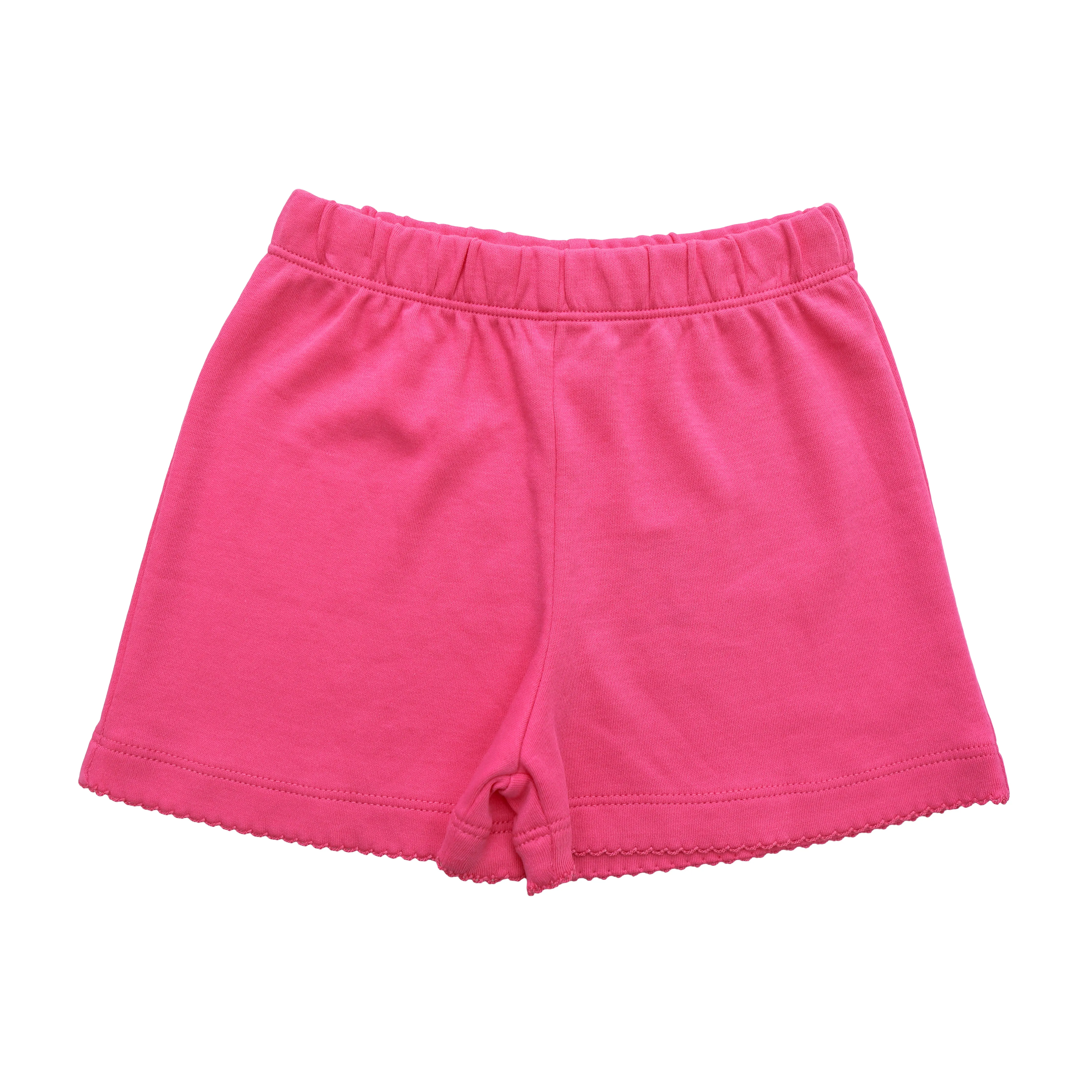 Picot Trim Shorts- Hot Pink
