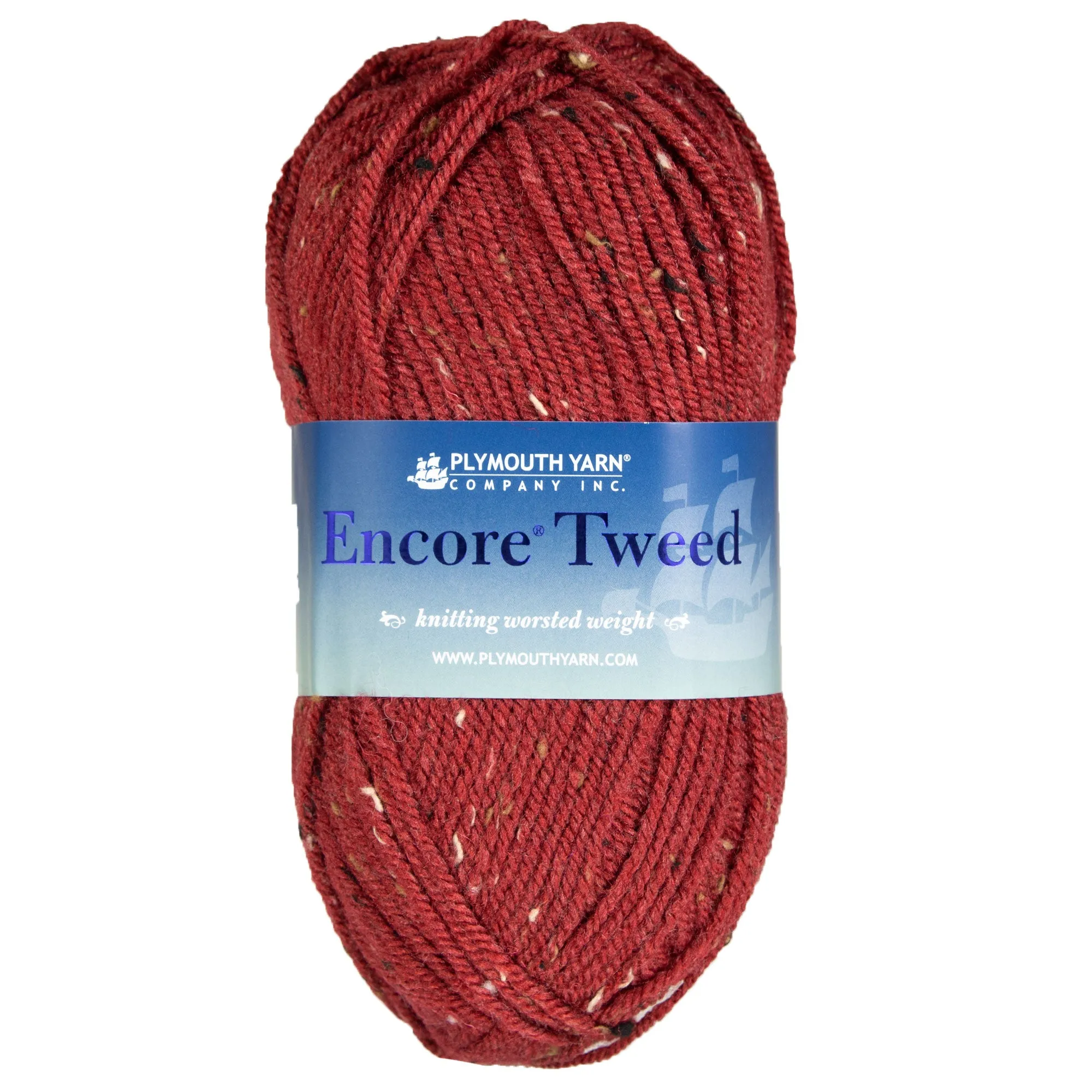 Plymouth Yarn Encore Tweed Yarn - T212 Brick