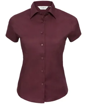 Port - Women's short sleeve easycare fitted stretch shirt
