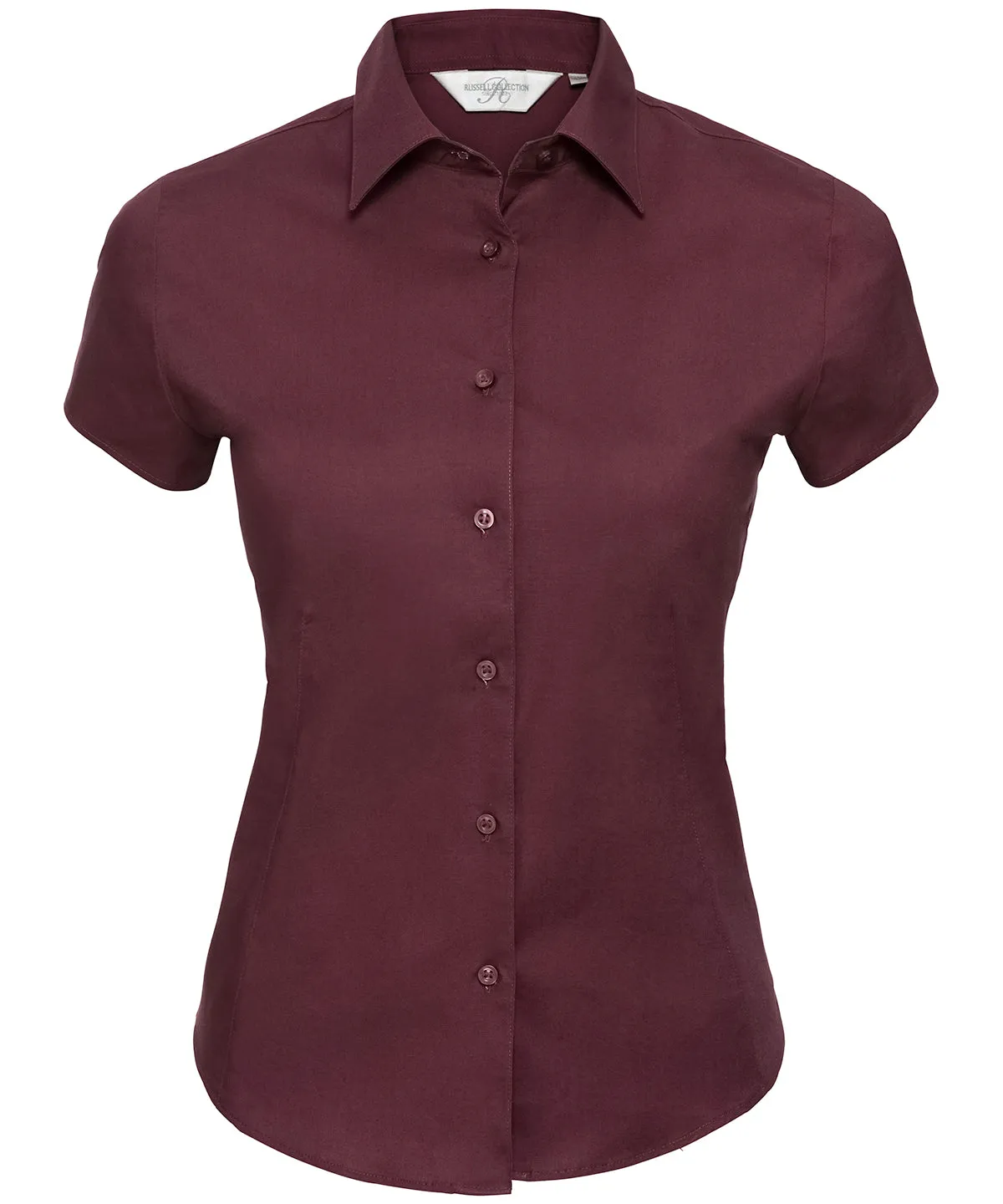 Port - Women's short sleeve easycare fitted stretch shirt