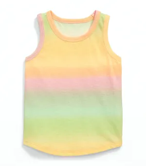 Printed Tank Top for Toddler Girls - Pink/Org Ombre