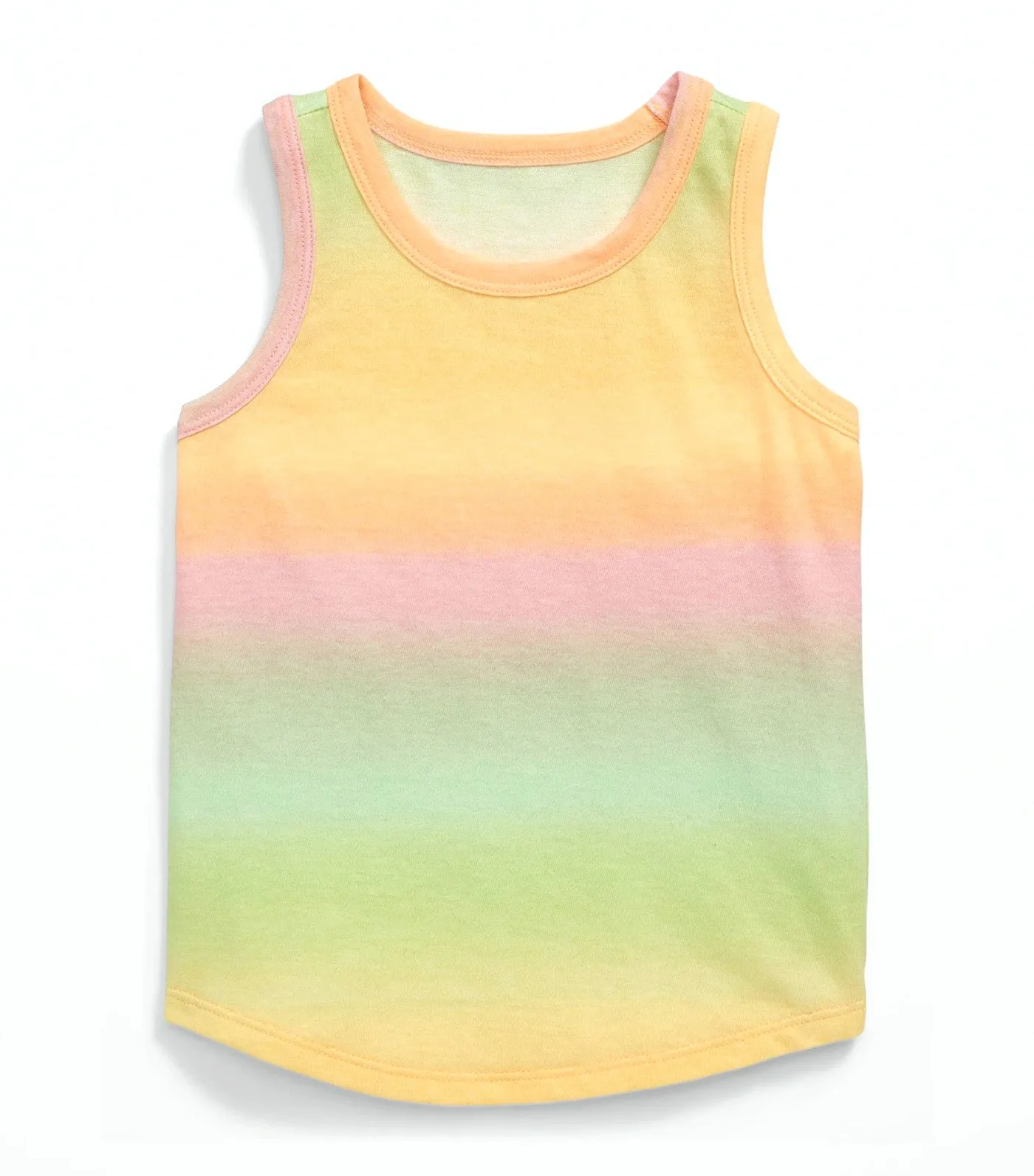 Printed Tank Top for Toddler Girls - Pink/Org Ombre