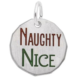Rembrandt Charms - Naughty Nice Tag Charm - 1638