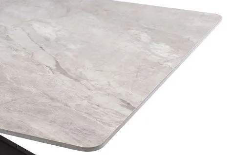Sacramento 1.6M Dining Table - Rebecca Grey / Black Leg