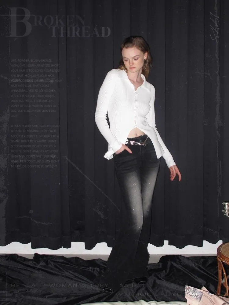 Simple French Slim Top Long Sleeve【s0000006447】