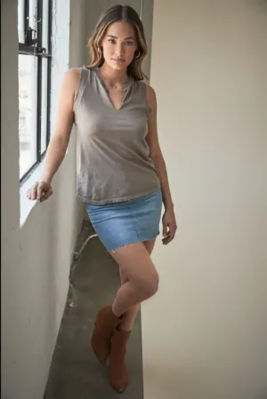 Slide Away Notch Tank Muscle Tee