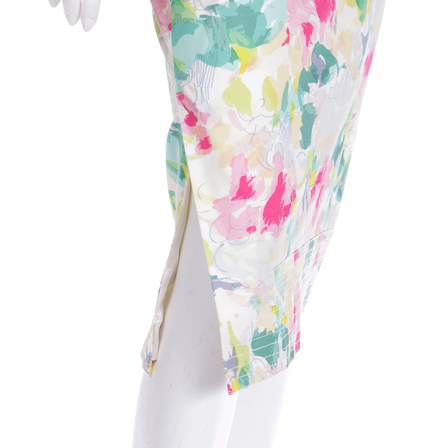 S/S 2005 John Galliano Pastel Floral Sleeveless Dress