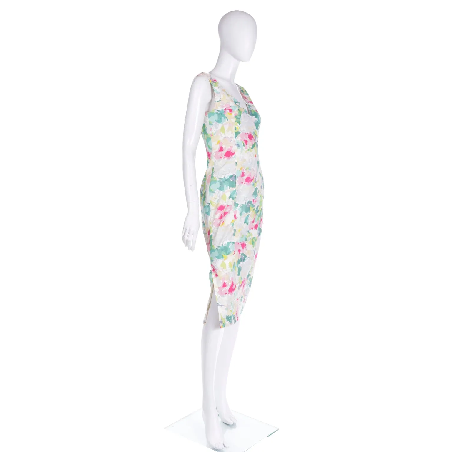 S/S 2005 John Galliano Pastel Floral Sleeveless Dress