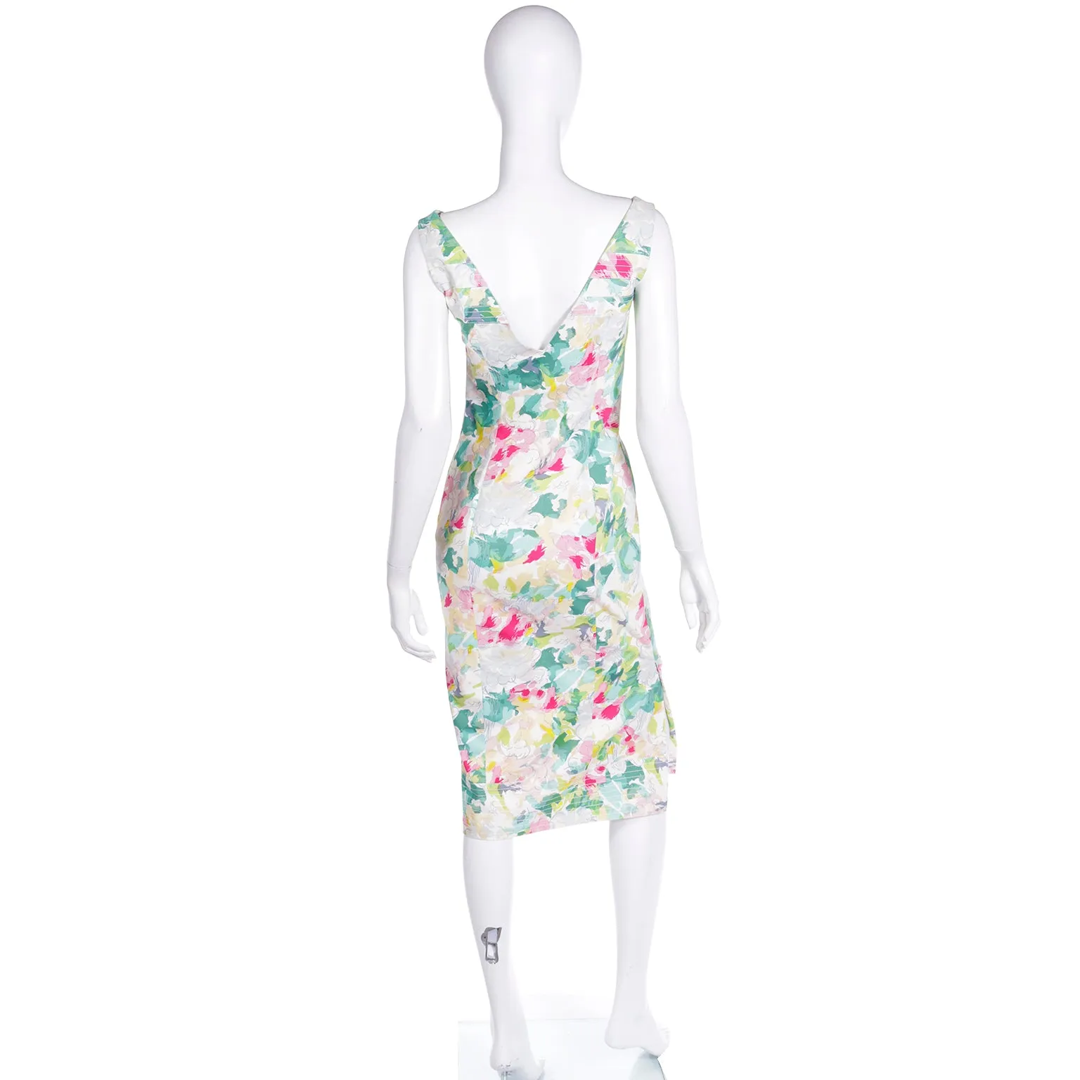 S/S 2005 John Galliano Pastel Floral Sleeveless Dress