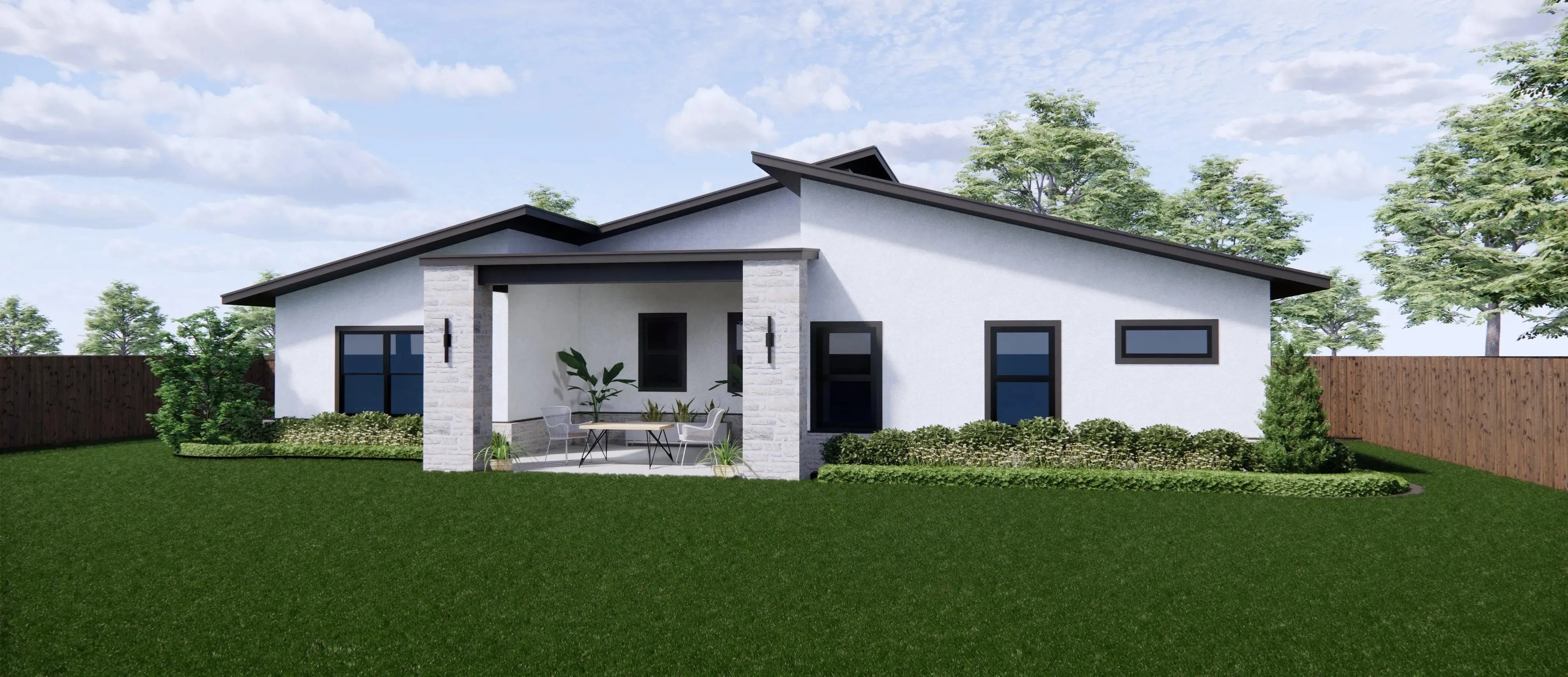 Stylish 4-Bedroom Home with Vaulted Ceilings and Inviting Outdoor Spaces