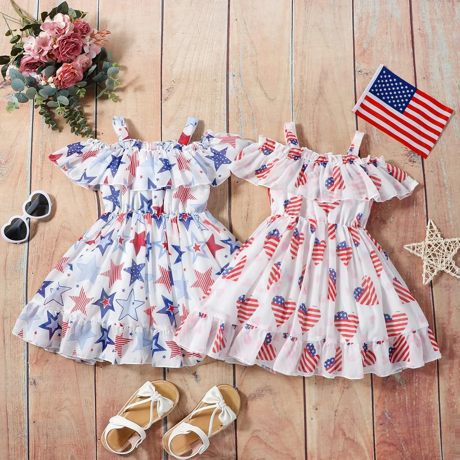Toddler Baby Girls Summer Dress Chiffon Princess Tutu Dress Floral Beachwear Suspender Sundress Skirt Little Girl Clothes