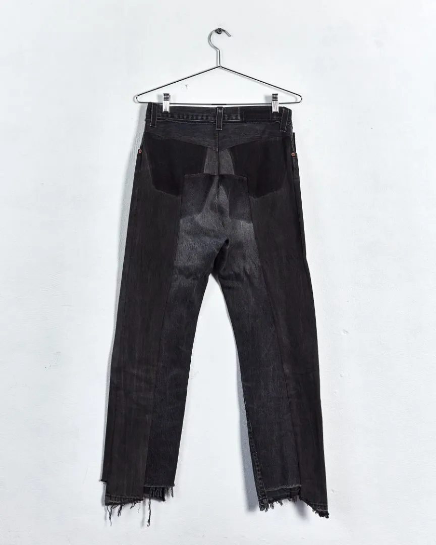 Vetements fall '17 reconstructed jeans, faded black, 10