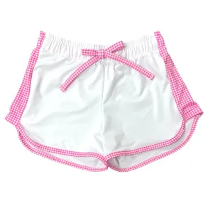 White & Hot Pink Gingham Annie Short