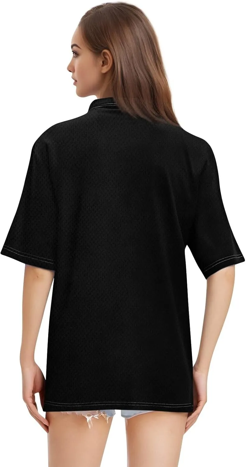 Womens Polo Shirts Short Sleeve Button Lapel Collared Summer Tops Casual Business Dressy Going Out Basic Tees