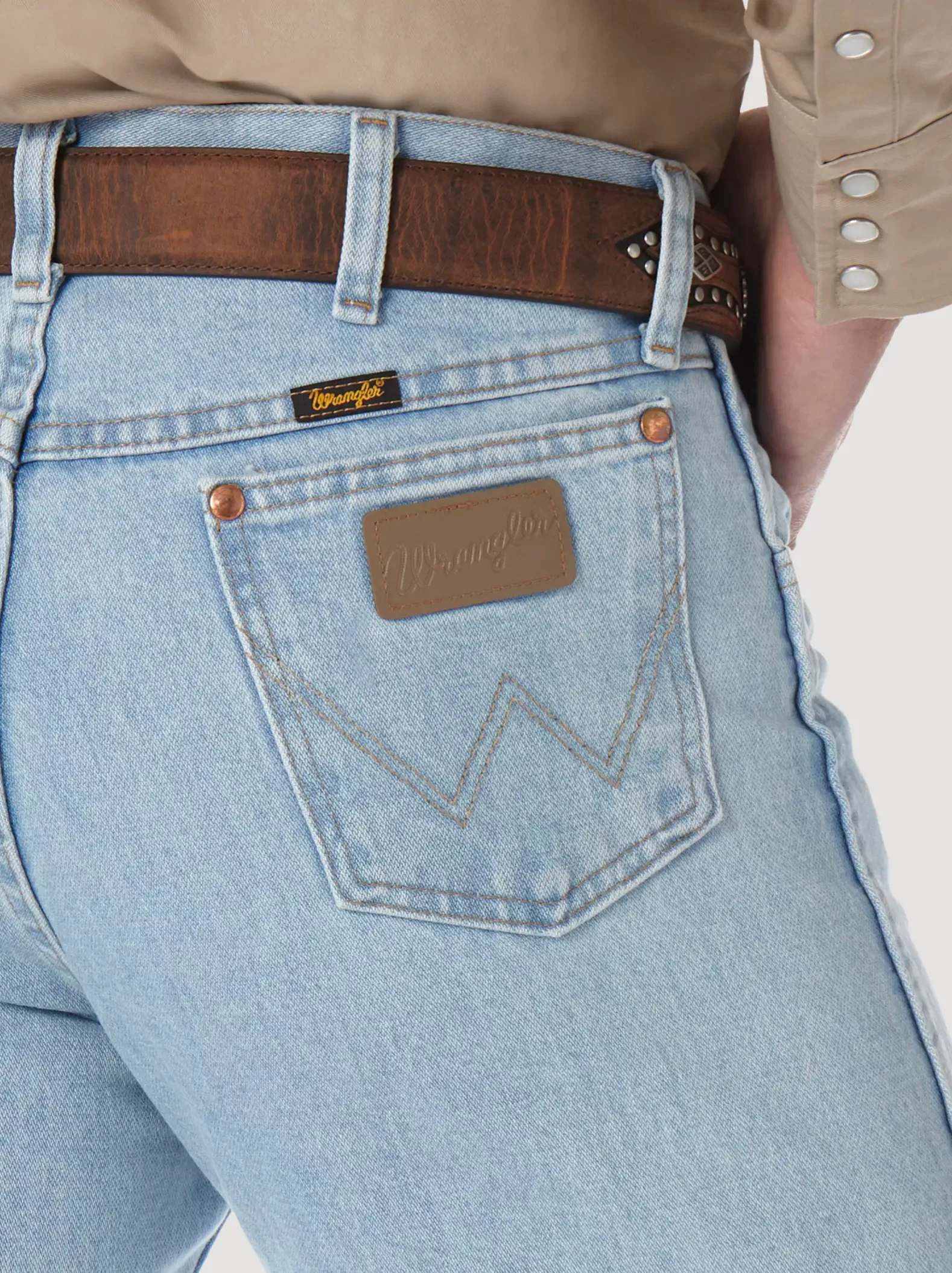 WRANGLER COWBOY CUT ORIGINAL FIT JEANS IN BLEACH