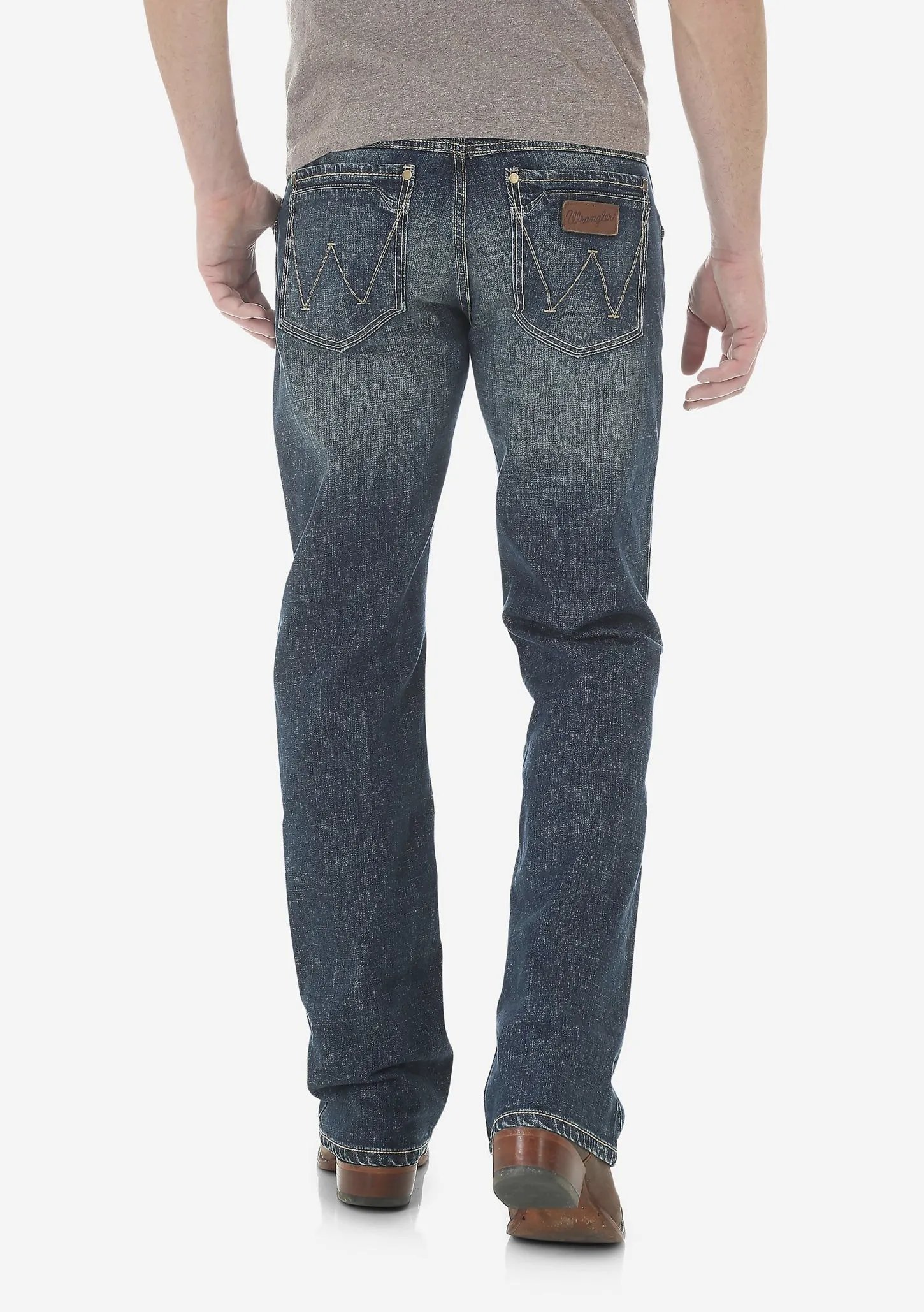 WRANGLER  MENS RETRO SLIM FIT BOOTCUT JEAN - DARK WASH