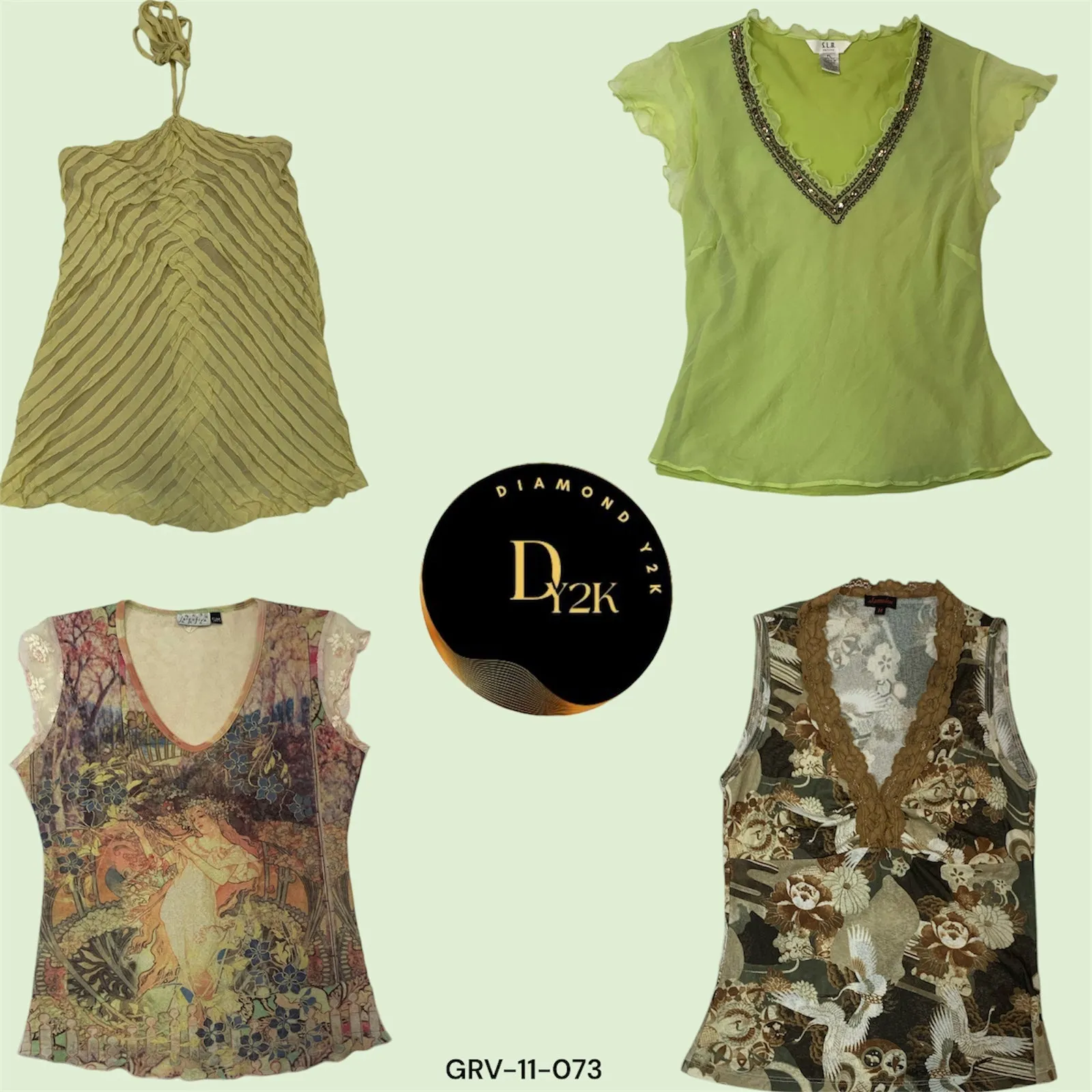 Y2K Chic: Green Core Tops for Every Style (GRV-11-073)