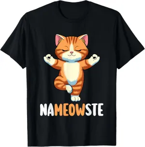 Yoga Cat Nameowste Meditation Zen Kitten Namaste Funny T-Shirt